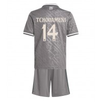 Real Madrid Aurelien Tchouameni #14 3rd trikot Kinder 2024-25 Kurzarm (+ Kurze Hosen)